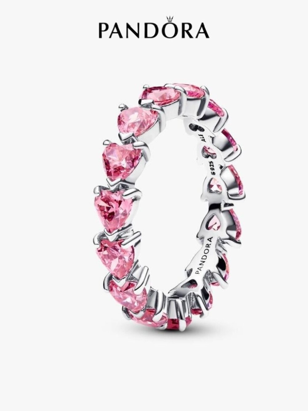 Pandora Band of Pink Hearts Ring